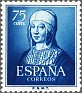 Spain 1951 Isabella the Catholic 75 CTS Blue Edifil 1093